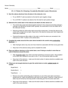 Ch. 8 – Lewis Structures Packet – 2015-16