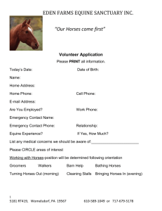 Volunteer Application - Eden Farm Equine Sanctuary, Inc.