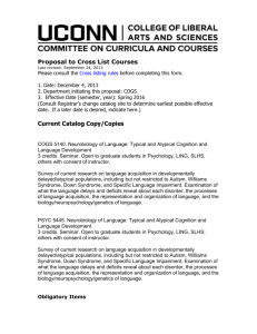 Current Catalog Copy/Copies - Committee on Curricula and Courses