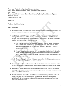 Academic Credit Hour Policy Draft 1