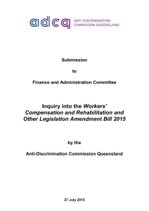 Inquiry into the Workers` Compensation and Rehabilitation and