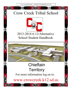 Student Handbook - Crow Creek Tribal School