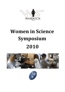 the Warwick Women in Science Symposium 2010
