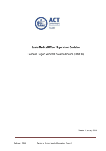 Junior Medical Officer Supervision Guideline