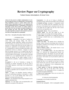 Review Paper on Cryptography