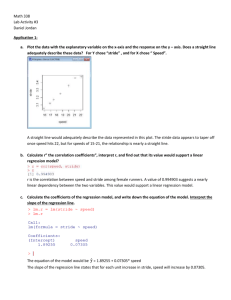 Math 338 Lab Activity #3 Daniel Jordan Application 1: Plot the data