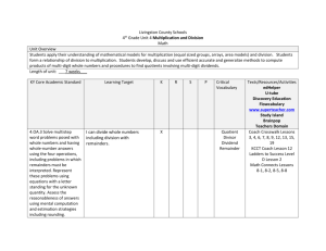 4th Math Unit 4 - Livingston County School District