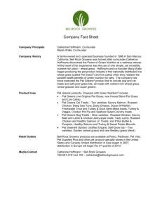 Company Fact Sheet Company Principals Catherine Hoffmann, Co