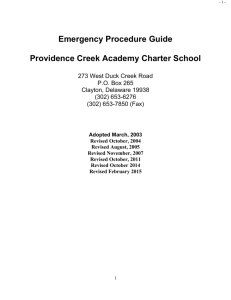 Emergency Procedure Policy 2014-2015