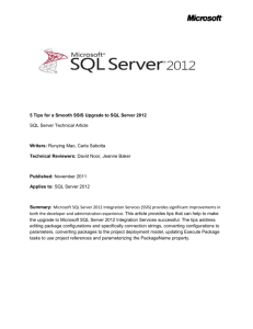 5 Tips for a Smooth SSIS Upgrade to SQL Server 2012