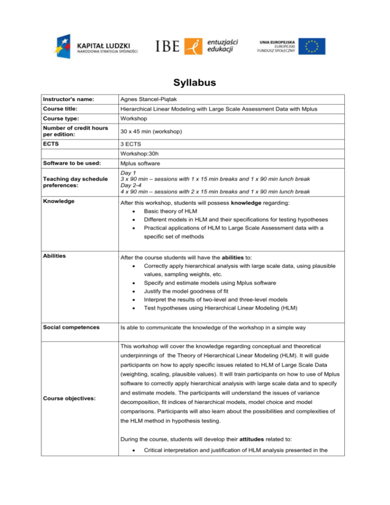 Course Description Form