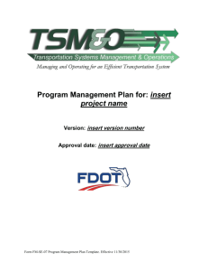 Program Management Plan Template