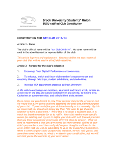 constitution for - Brock University Students` Union