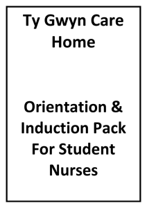 CPPSU Ty Gwyn Student Induction Pack