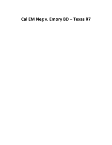 Cal EM Neg v. Emory BD – Texas R7 - openCaselist 2015-16