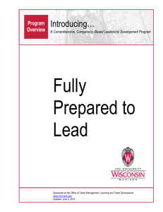 Fully Prepared to Lead program guide
