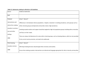 Table S1: Statements relating to ethnicity in UK Guidelines Source