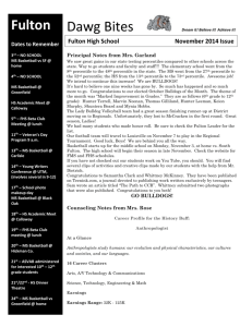 Fulton High School November 2014 Issue