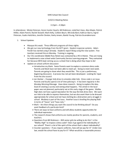 MHS School Site Council 3/10/11 Meeting Notes 3:15pm – 4:30pm