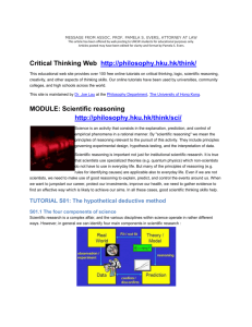 Scientific Reasoning.Critical Thinking Web