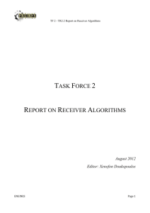 TR2.2 Report on Receiver Algorithms