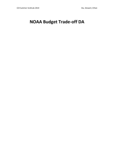 NOAA Budget Trade-off DA