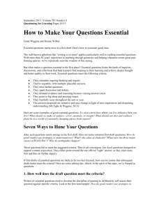 How to Make Your Questions Essential