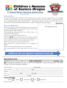 8 th Annual Dog Costume Contest Registration