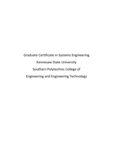 Graduate Certificate in Systems Engineering