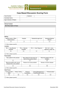 Case Based Discussion Scoring Form