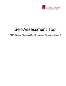 Self-Assessment Tool - BRC Global Standards