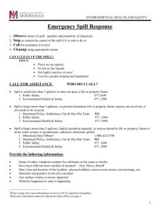 Spill Response Procedures - Minnesota State University Moorhead