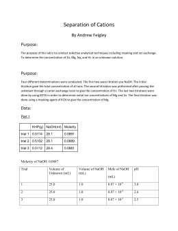 sodium hydroxide solution in experiment