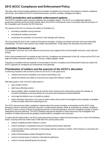 2015 ACCC Compliance and Enforcement Policy