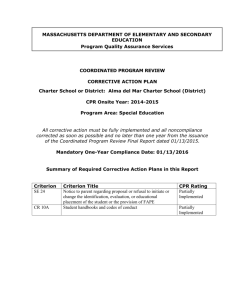 corrective action plan - Massachusetts Department of Education