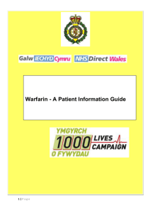 Warfarin - Welsh Ambulance Service NHS Trust