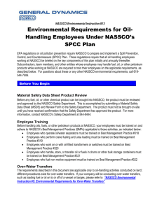 Environmental Requirements for Oil