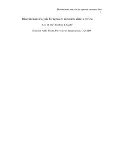 Discriminant analysis for repeated measures data: a review