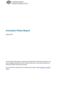 Innovation Policy Report August 2015