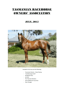 July 2015 - Tasmanian Racehorse Owners Association
