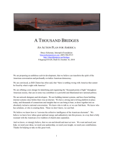 A Thousand Bridges - SharedPurpose.net