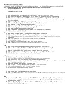 Richard III Text Annotation Questions