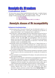 Hemolytic disease of ABO incompatibility