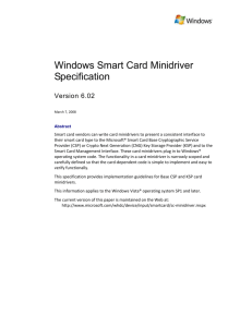 Windows Smart Card Minidriver Specification