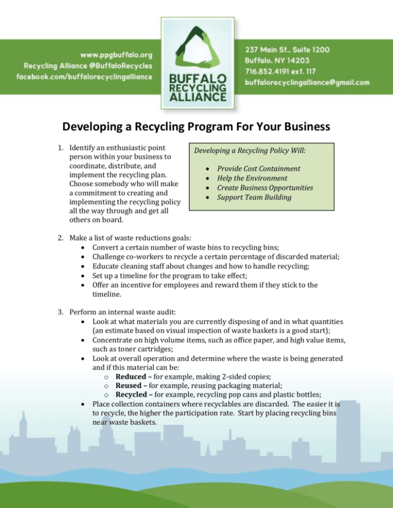 qualified recycling program business plan