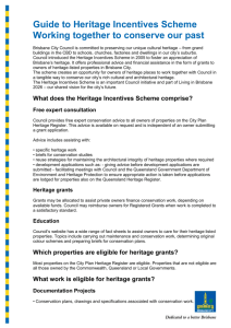 Guide to Heritage Incentives Scheme