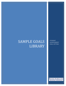 Sample goals library - Educator Effectiveness