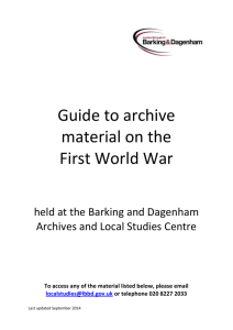 Archive guide7 First World War 27.67