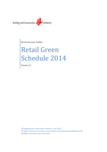 Retail Green Schedule 2014 - Building & Construction Authority