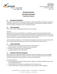 Concept Document Template - Pivotal Product Management